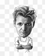 Download Gordon Ramsay Chef - Gordon Ramsay Black And White Png,Gordon Ramsay Png