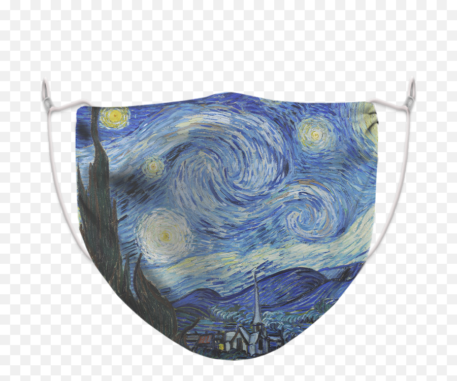 Starry Night - Vincent Van Gogh Face Mask Starry Png,Starry Night Icon
