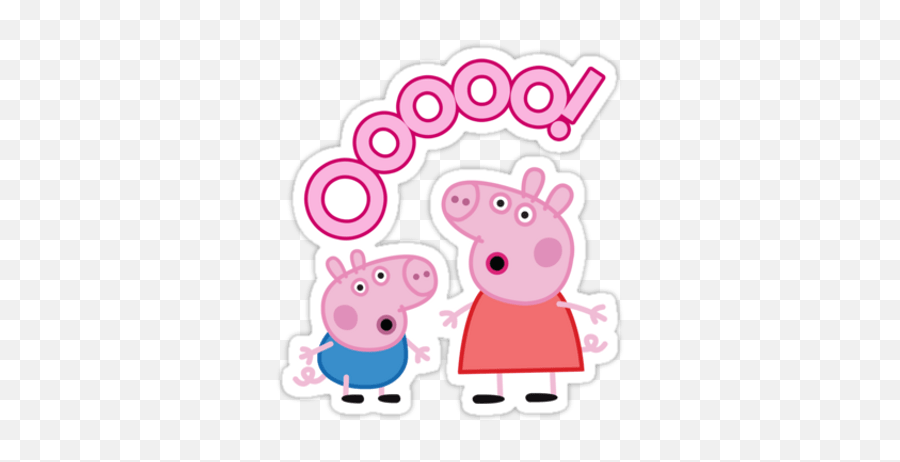 Peppa Pig And Brother Ooooo Png Image - Peppa Pig Stickers Whatsapp,Peppa Pig Png