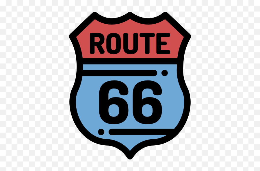 Route 66 Free Icon - Route 66 Sign Svg 512x512 Png Solid,Route Icon Png