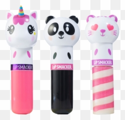 Lippy Pals 3 Pack Kit - Unicorn Panda Kitten Smacker Smackers Animal png
