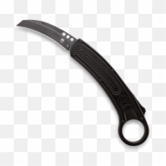 Karambit Black With D2 Stonewash Blade - Cobratec Karambit Png,Karambit Png