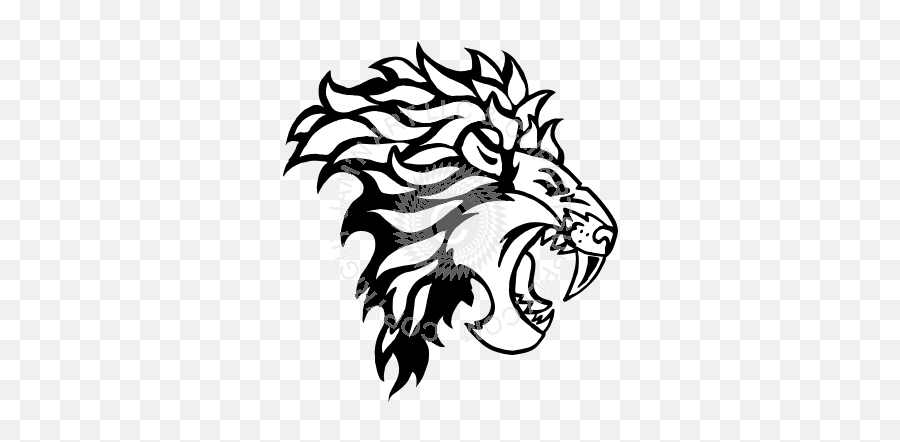 Download Hd Lion Roaring Drawing - Roaring Lion Logo Png Lion Vs Tiger Logo,Lion Head Logo
