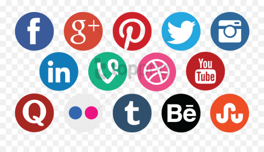 Social Media Icons Png Free Image - Social Media Icons Png,Social Media Icons Transparent Background