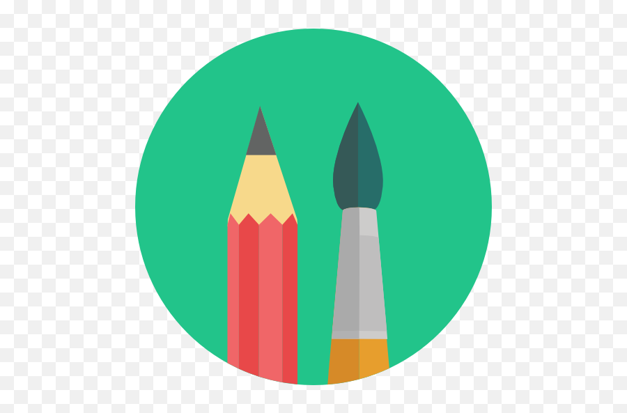 Pencil - Pencils And Paint Brushes Png,Artistic Png