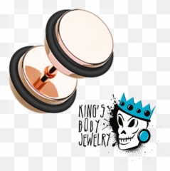 Rose Gold Fake Plugs 16 Gauge - Face Powder png