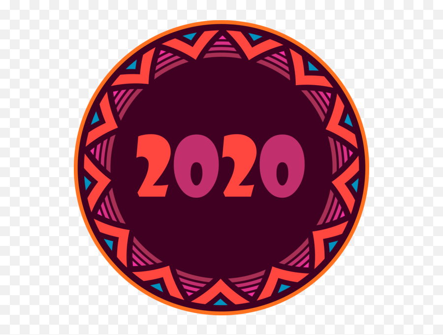 Download New Year Circle Sticker Logo For Happy 2020 Games - Logo Lord Shiva Symbol Png,Purple Circle Png