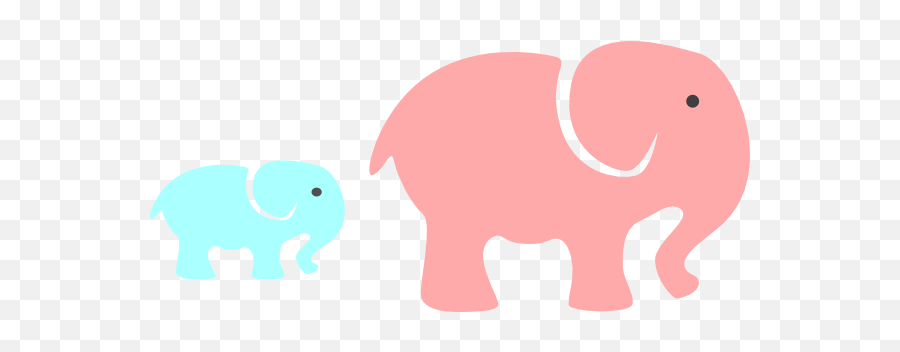 Grey Elephant Mom U0026 Babypink And Blue Clip Art Transparent PNG