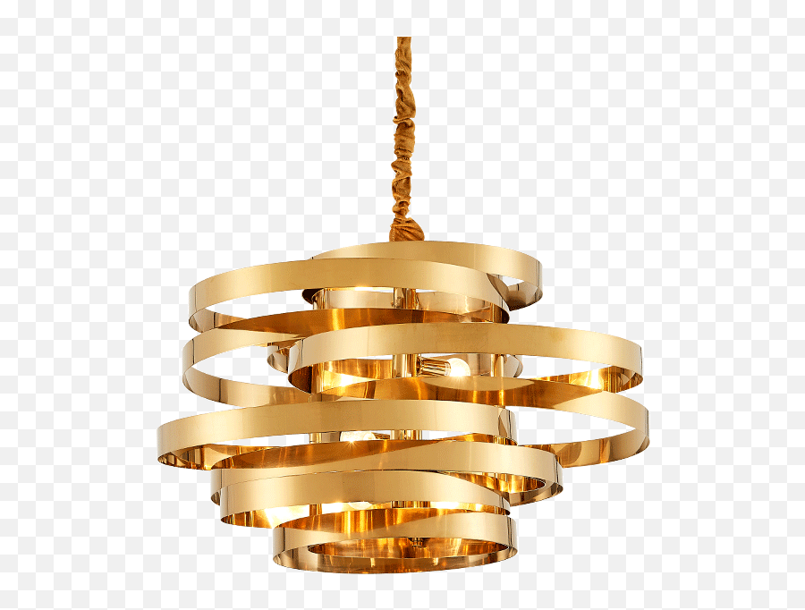Vintage Gold Round Led Pendant Lamp Lighting Fixture Vertigo - Gold Chandelier Png,Gold Light Png