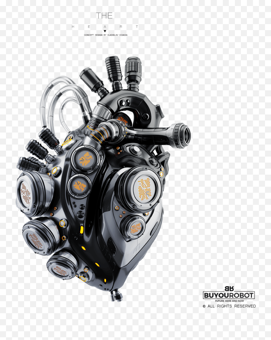 Robotic Heart 3d Model Ii - Mechanical Engineering Png,3d Heart Png