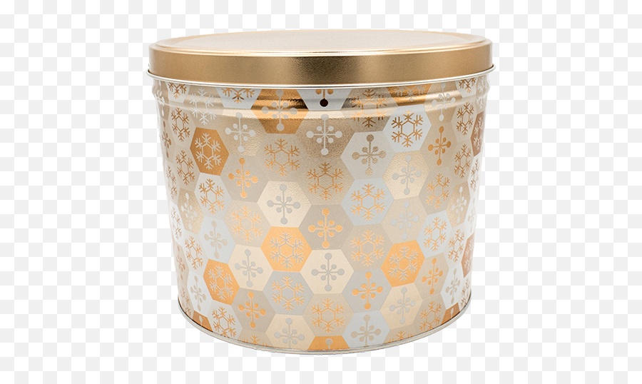 2 Gallon Goldwhite Snowflake Tin - Box Png,White Snowflake Transparent