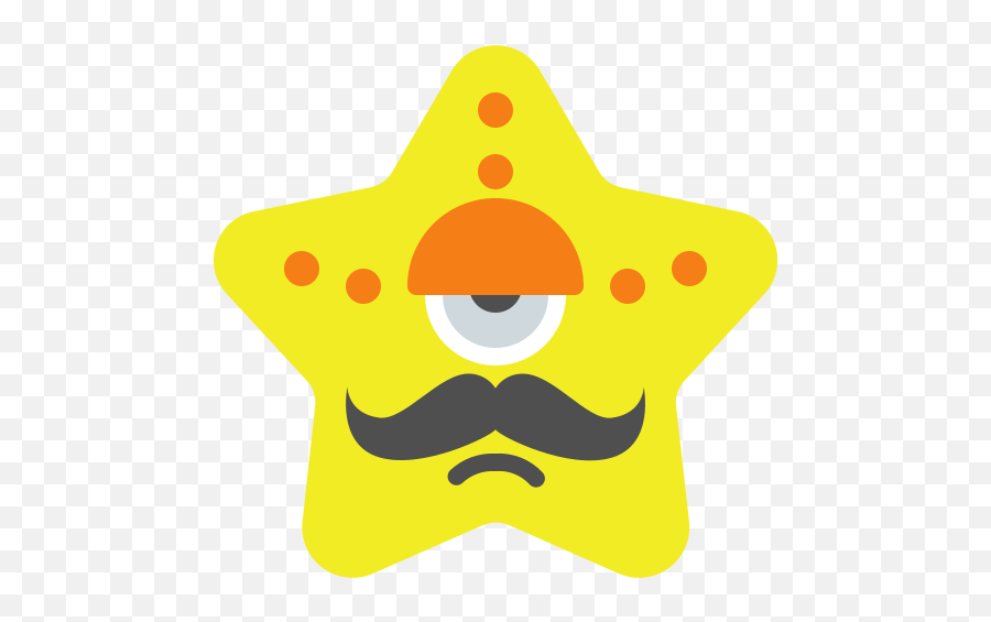 Moustache Star Emoji Free Icon Of - Clip Art Png,Star Emoji Png