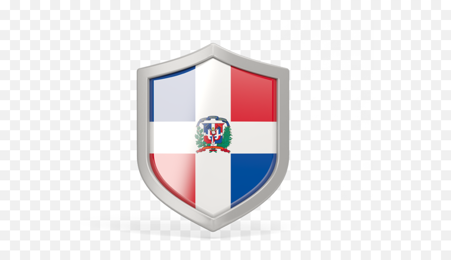 Shield Icon Illustration Of Flag Dominican Republic - Belgium Flag Shield Png,Shield Icon Png