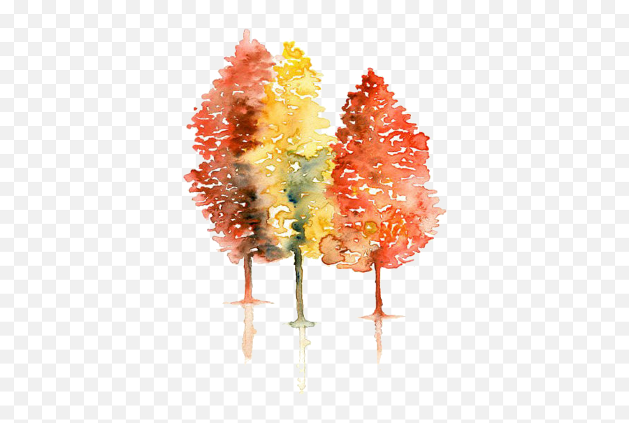 Tree Painting - Autumn Tree Watercolor Png,Watercolor Tree Png