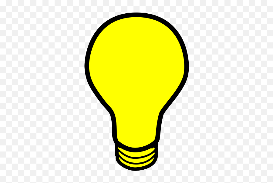 Yellow Light Bulb Svg Vector Clip Art - Light Bulb Clip Art Png,Light Bulb Clip Art Png