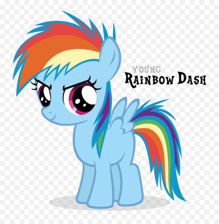 My Little Pony Rainbow Dash As Filly Drawing Free Image - Mlp Rainbow Dash Young Png,Rainbow Dash Transparent
