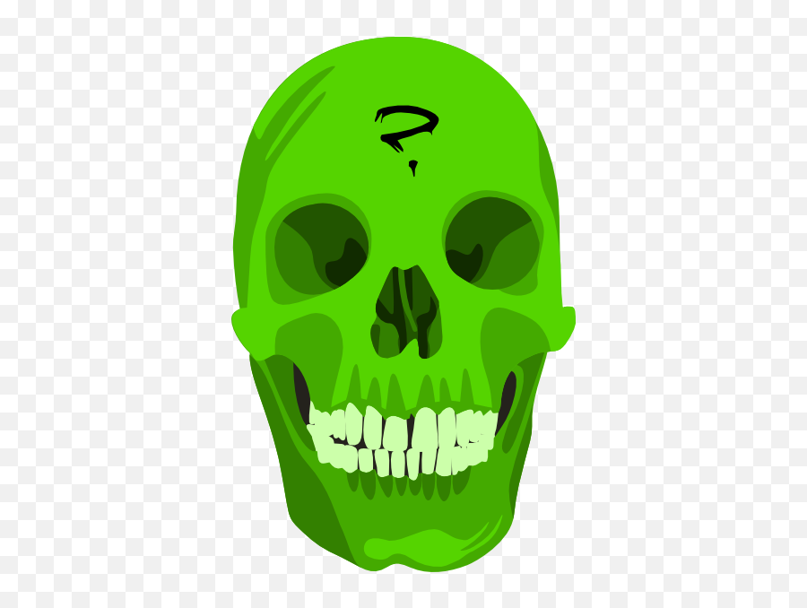 Download Hd Skeleton Head Clipart Poison - Green Skull Png Green Hd Skull Png,Skeleton Head Png