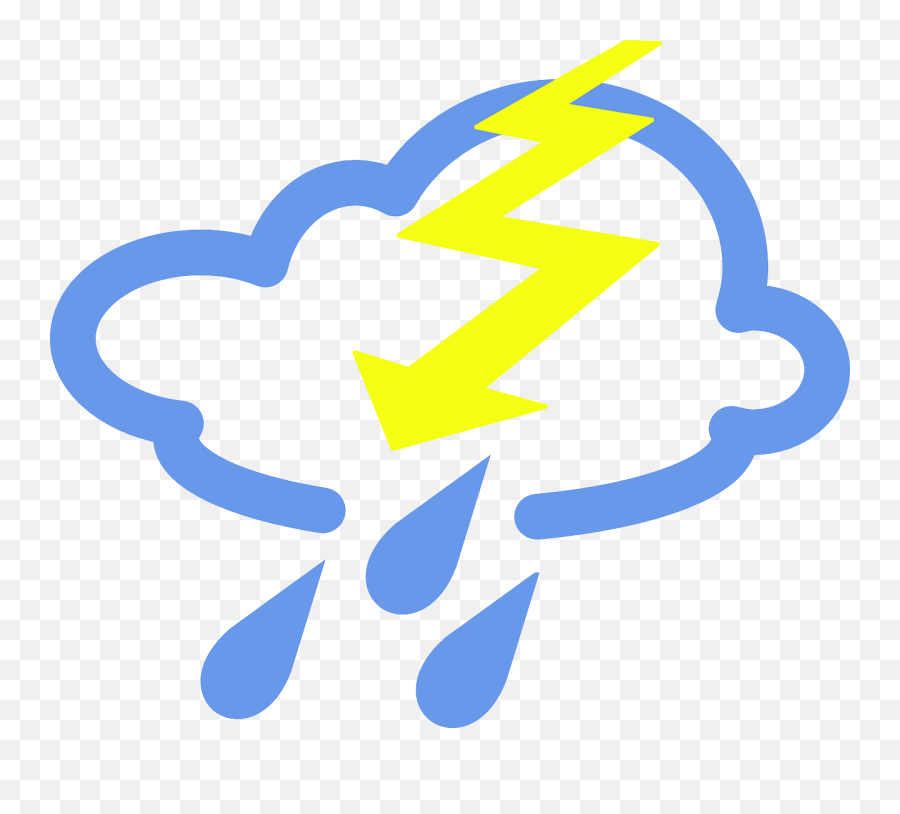 Picture For The Word Thunderstorm Storm Stormy - Weather Symbols Png,Storm Cloud Png