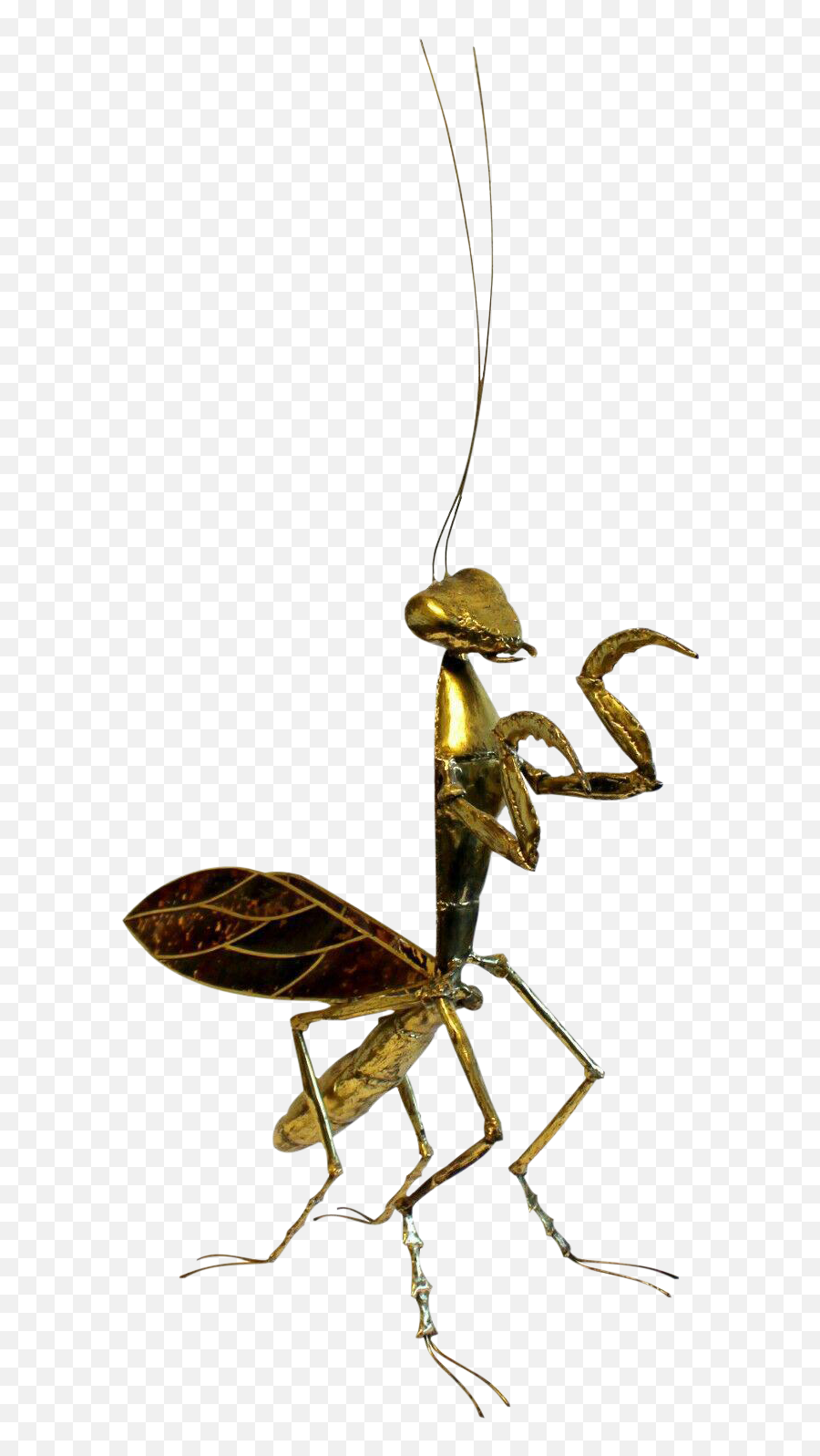 Mid Century Modern Praying Mantis Brass Sculpture By Jacques Duval Brasseur 1970 - Parasitism Png,Praying Mantis Png