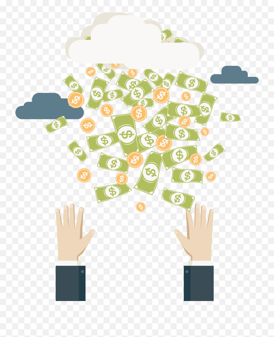 Download Hd Banknote Currency Euclidean Vector - Money Raining Money Cloud Png,Money Vector Png