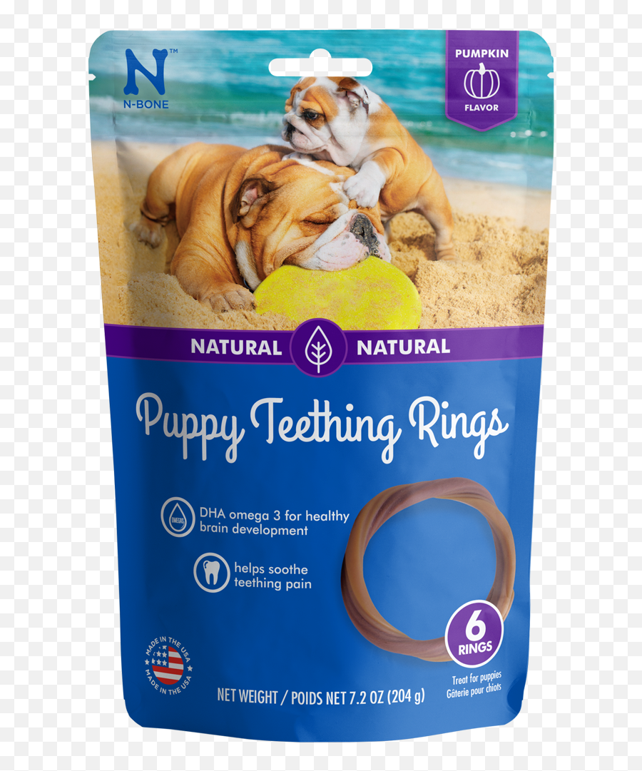 N - Bone Puppy Teething Rings Pumpkin Flavor Dog Treats N Bone Puppy Teething Ring Pumpkin Png,Puppies Png