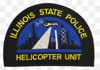 Illinois State Police Shoulder Patch Helicopter Unit - Illinois State Police Helicopter Png,Police Helicopter Png