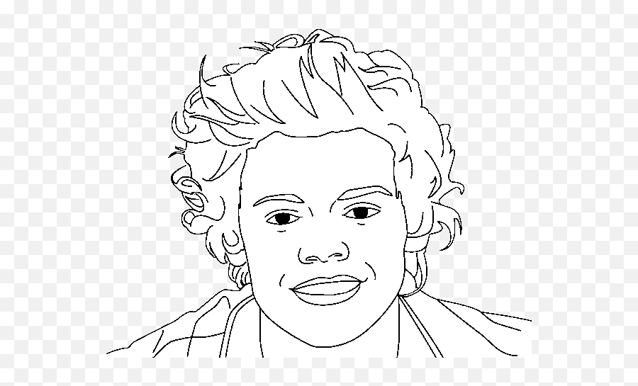 Portrait Of Harry Styles Coloring Page - Coloringcrewcom Png,Harry Styles Png