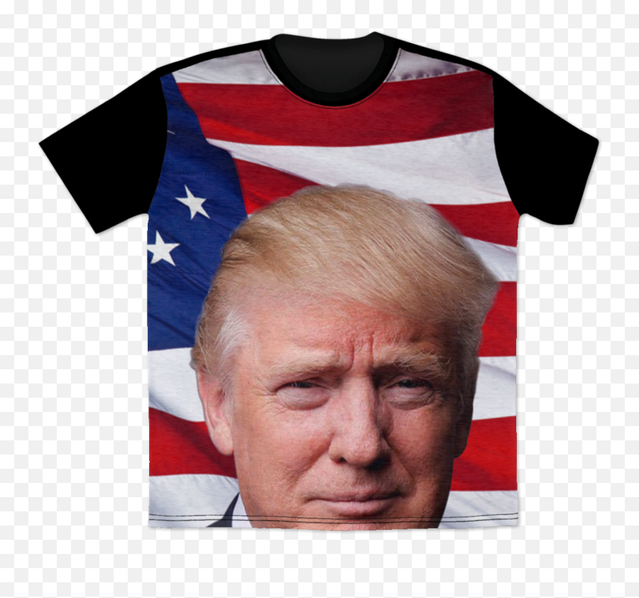 Politics - Donald Trump Face American Flag All Over Print Tshirt Gabe Newell Net Worth Png,Donald Trump Face Transparent