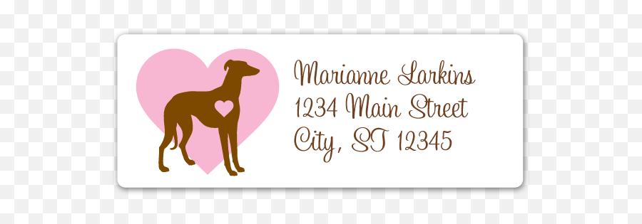 Double Hearts Address Labels Rectangle - Language Png,Double Heart Png
