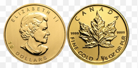 14 Oz Canadian Maple Leaf - Canada Gold Coin Oz png