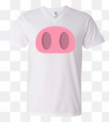 Pig Nose Emoji Menu0027s V - Neck Tshirt U2013 Wind Vandy Png,Pig Emoji Png