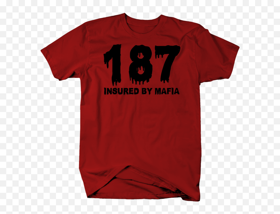 187 Insured By Mafia Dripping Blood Tshirt Ebay - Short Sleeve Png,Lucky Luciano Png
