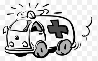Ambulance Drawing Black And White - Clip Art png