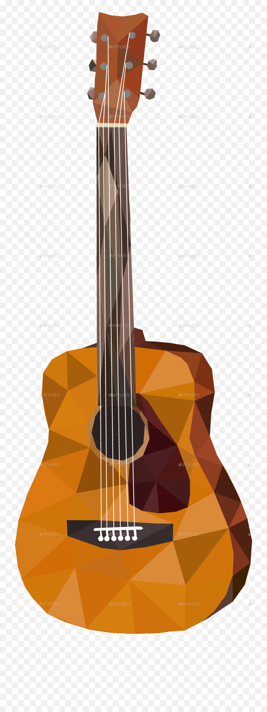 Acordeon - Low Poly Acoustic Guitar Png,Acoustic Guitar Png