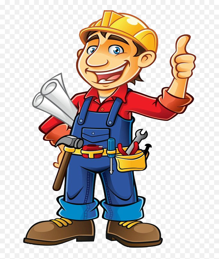Engineering Clipart Contractor - Construction Worker Cartoon Construction Worker Clipart Png,Construction Worker Png