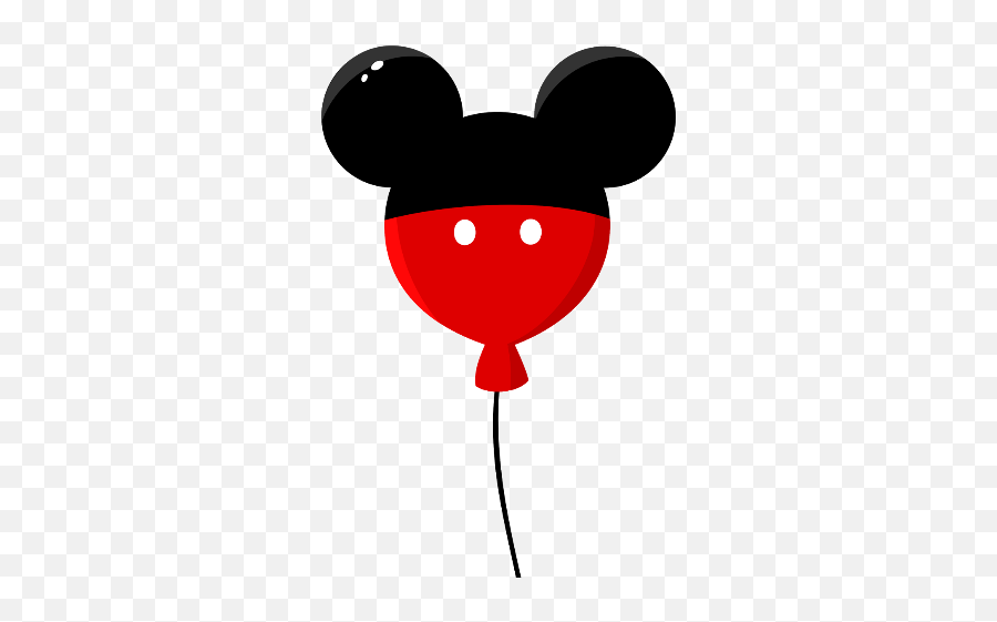 Balloon Mickeymouse Red Black Ears Png - Minnie Segurando Baloes Png,Mickey Mouse Ears Png
