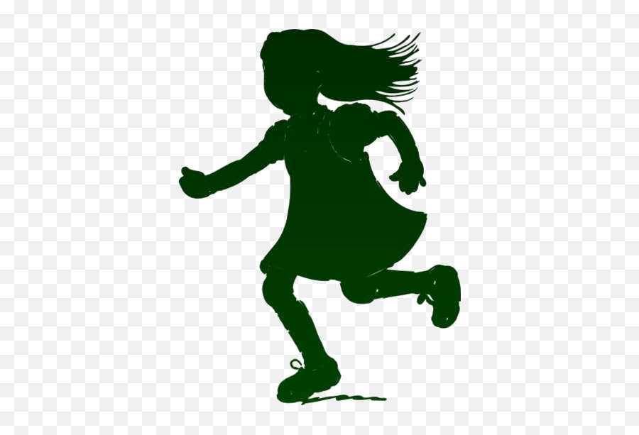 Transparent Running Girl Clipart Png Image - Girl Running Silhouette Clipart,Running Woman Icon