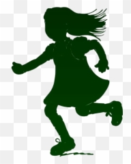 Transparent Running Girl Clipart Png Image - Girl Running Silhouette Clipart,Running Woman Icon