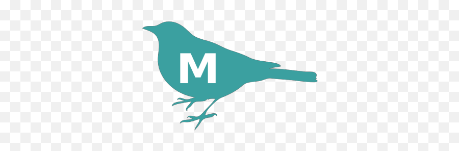 Teal Bird M Initial Png Svg Clip Art For Web - Download Red Bird Clipart,Initial Icon