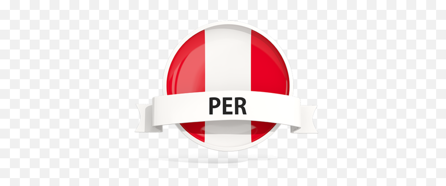 Round Flag With Banner Illustration Of Peru - Flag Png,Peru Flag Icon