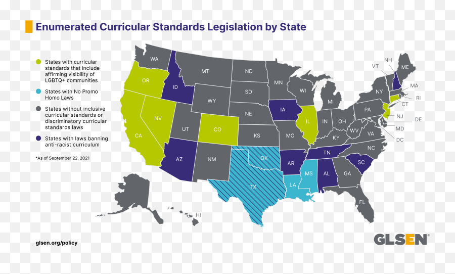 Policy Maps Glsen - States Has Trump Won 2020 Png,Icon For Florida State Statute