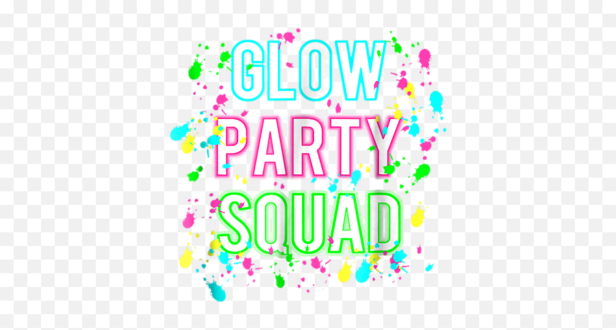 Glow Party Squad Paint Splatter Effect Neon Shirt Bath Towel - Graphic Design Png,Splatters Effect Png