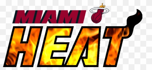 Clipart Train Logo Transparent - Miami Heat Flames png