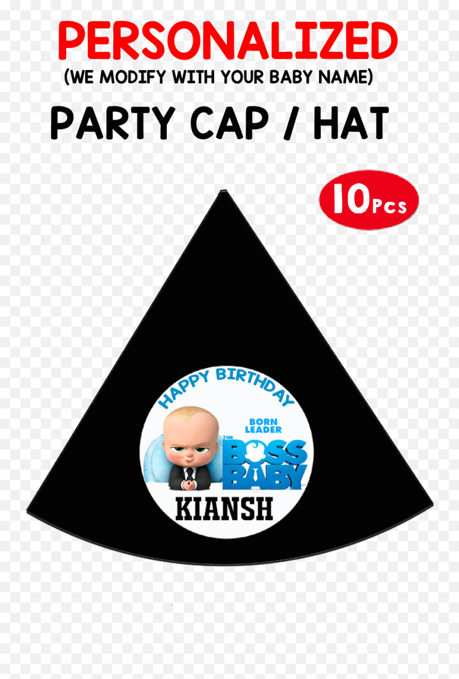 Birthday Party Caps Hats Pcs - Poster Png,Boss Baby Logo