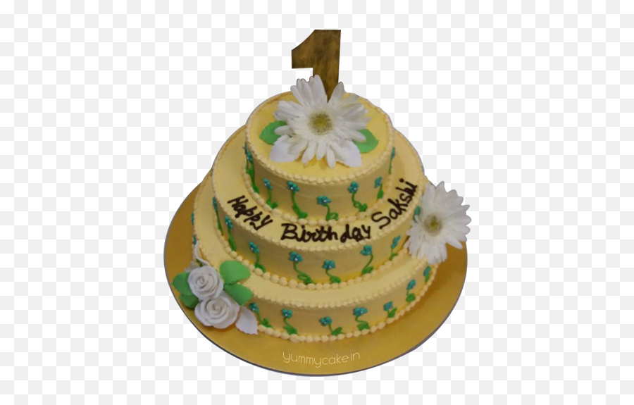 First Birthday Cake Png Transparent - 1 Year Birthday Normal Cake,Birthday Cake Transparent