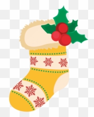 Yellow Socks Mistletoe - Transparent Png U0026 Svg Vector File Christmas Socks Vector Png,Christmas Stockings Png