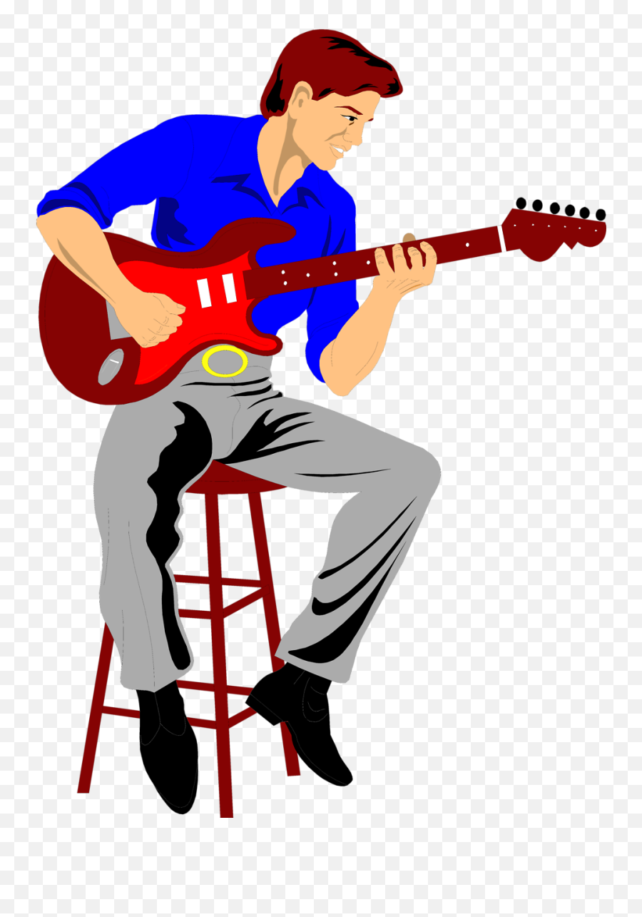 Free Png Man Playing Guitar U0026 Guitarpng - Man Playing Guitar Clipart,Electric Guitar Png