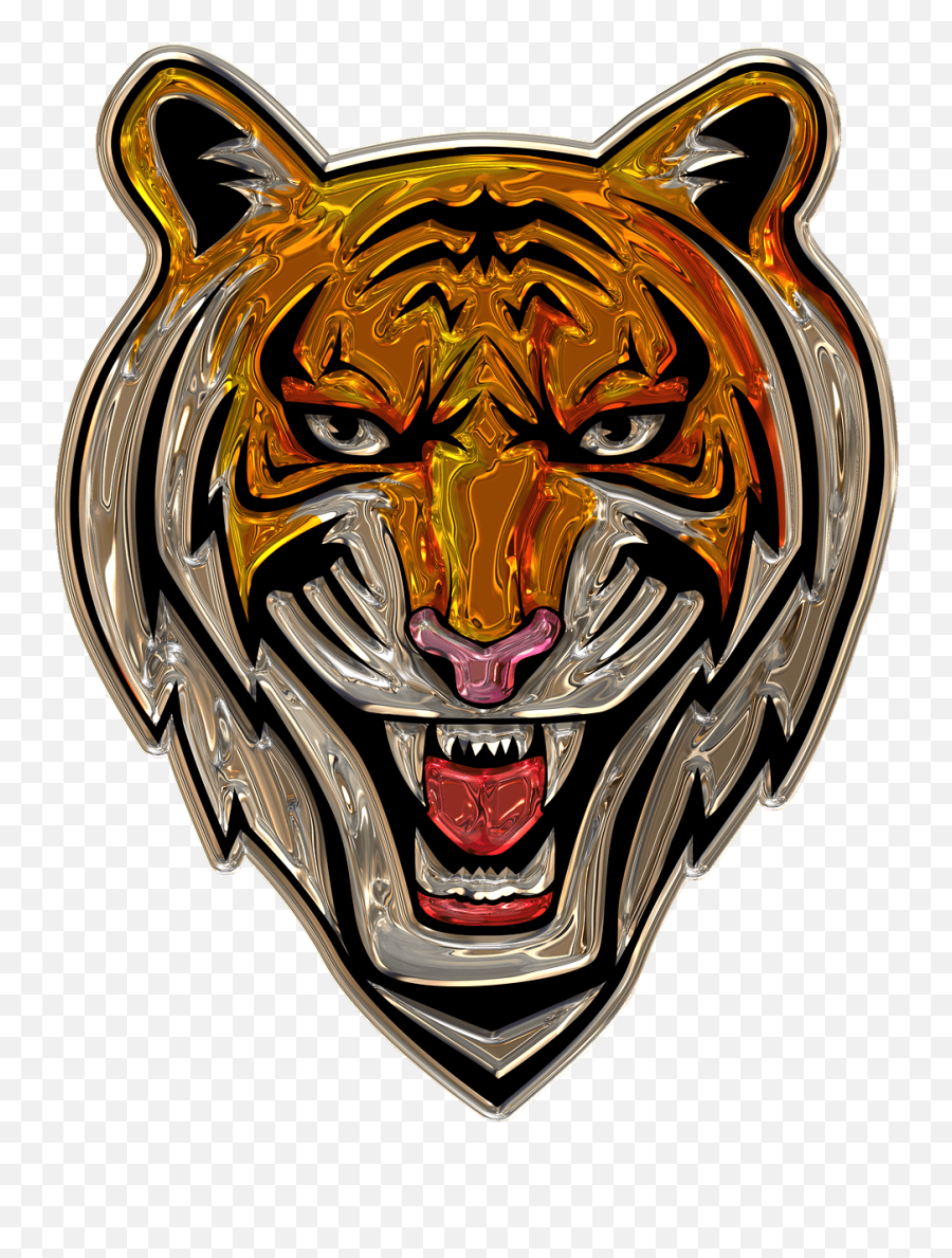 Tiger Head Plastic Art Transparent Png - Easy Sketch Tiger Drawing,Tiger Head Png