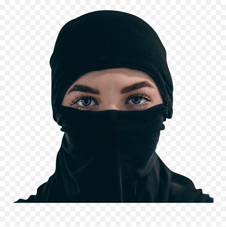 Muslim Woman Covered Transparent Background Free - Free Top Medical Mask Png,Black Mask Png