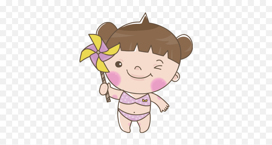 Free Cute Bikini Cliparts Download Clip Art - Little Girl Bathing Suit Clipart Png,Girl In Bikini Png